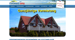 Desktop Screenshot of ferienhaus-anna-uem.de